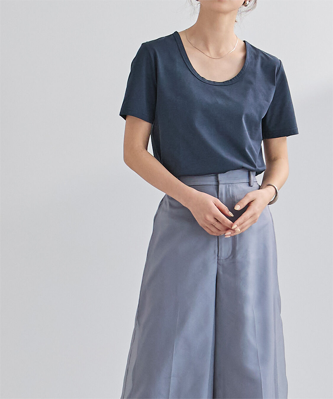 ur's「【接触冷感】エコUネックTシャツ」|Tシャツ・カットソー|