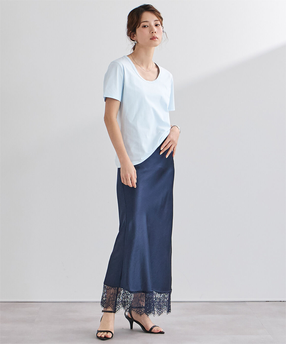 ur's「【接触冷感】エコUネックTシャツ」|Tシャツ・カットソー|