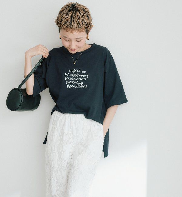  「【＠kokiminitaコラボ】ロゴプリント&times;ロゴ刺繍Tシャツ」|プルオーバー|