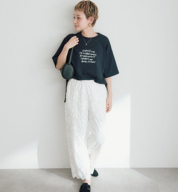  「【＠kokiminitaコラボ】ロゴプリント&times;ロゴ刺繍Tシャツ」|プルオーバー|