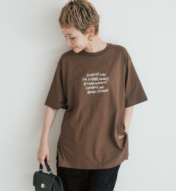 「【＠kokiminitaコラボ】ロゴプリント&times;ロゴ刺繍Tシャツ」|プルオーバー|