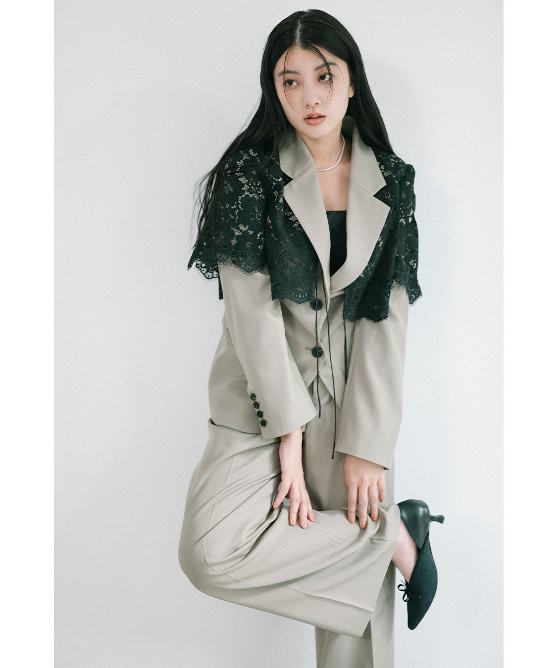 COCO DEAL「モチーフベルト付きワイドパンツ」|スラックス|