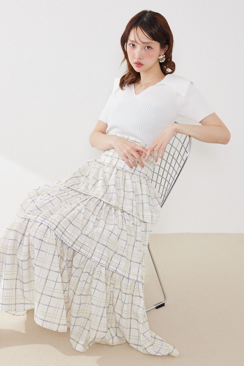 rienda「ウエストシャーリングタックデザインフレアスカート」|スカート|