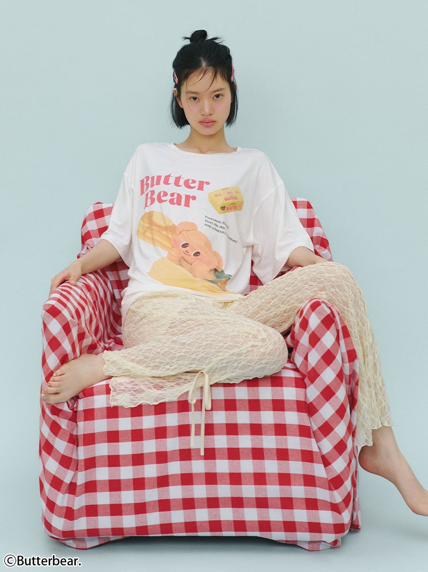 SNIDEL HOME「【BUTTERBEAR】【接触冷感】Ｔシャツ」|ルームウェア|
