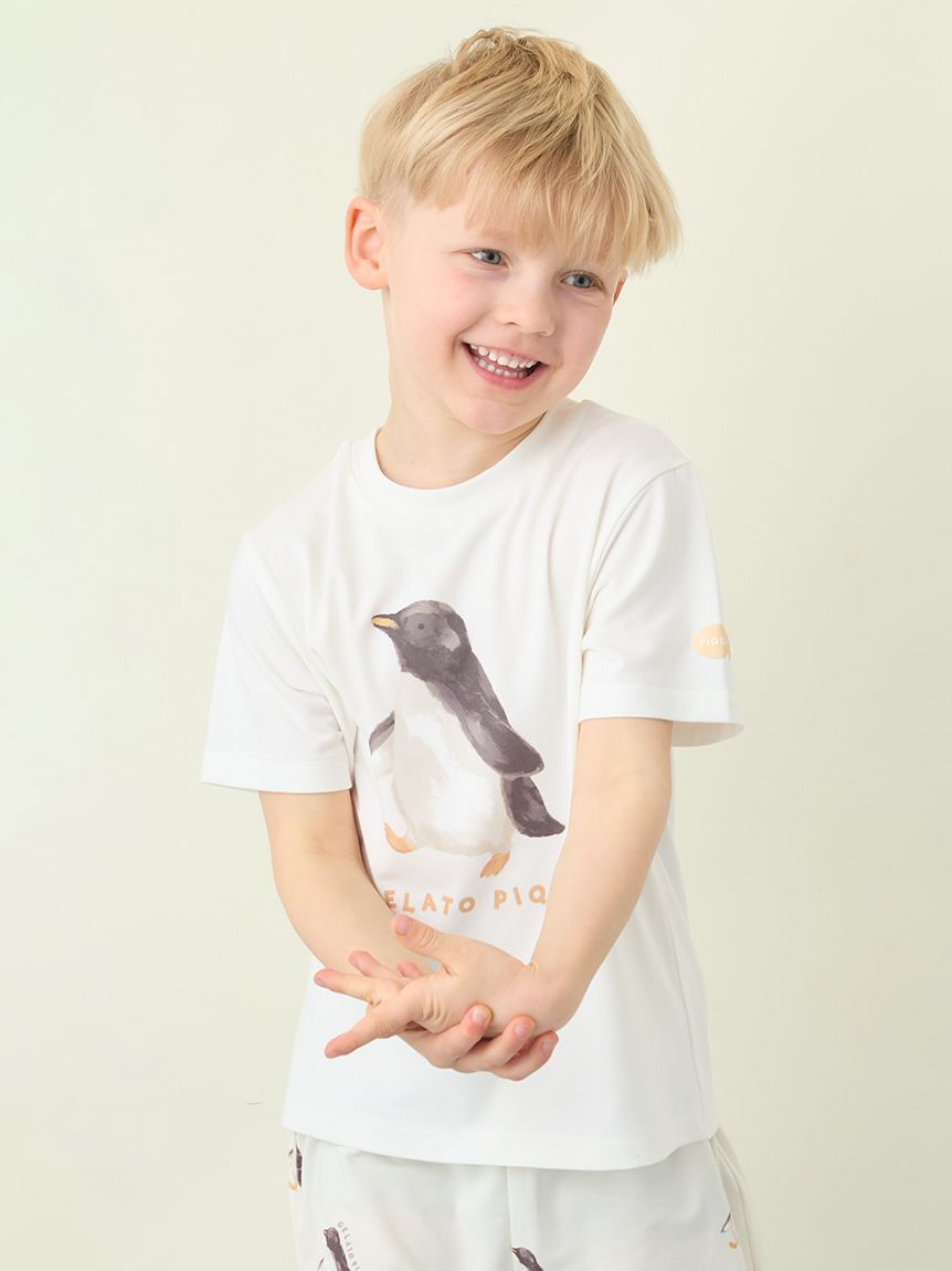 GELATO PIQUE KIDS & BABY「【KIDS】【接触冷感】シーアニマル柄ワンポイントTシャツ」|ルームウェア|YEL