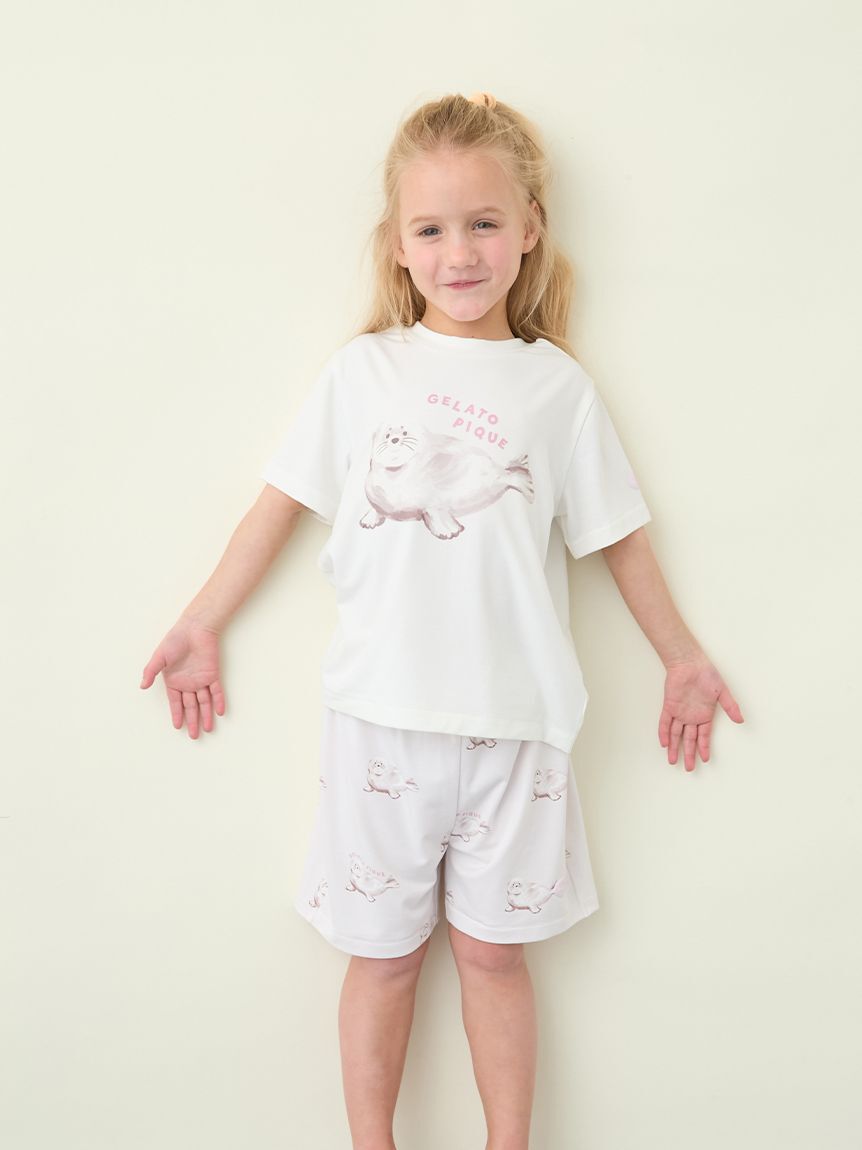GELATO PIQUE KIDS & BABY「【KIDS】【接触冷感】シーアニマル柄ワンポイントTシャツ」|ルームウェア|