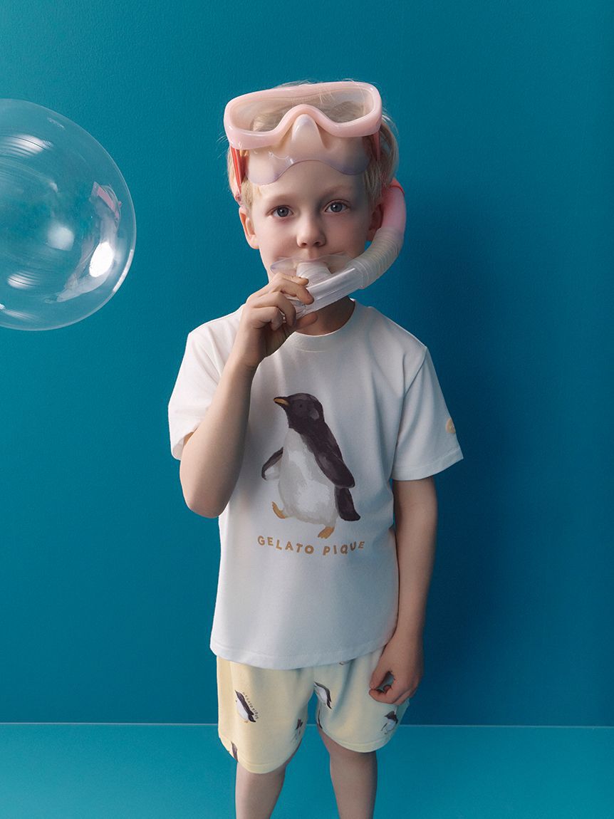GELATO PIQUE KIDS & BABY「【KIDS】【接触冷感】シーアニマル柄ワンポイントTシャツ」|ルームウェア|