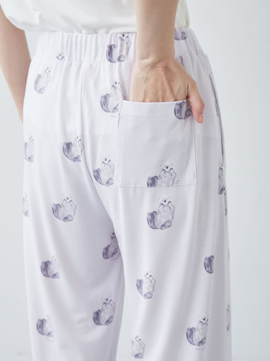 gelato pique「【ONLINE限定】【接触冷感】シーアニマル柄ワンポイントTシャツ&ロングパンツセット」|ルームウェア|