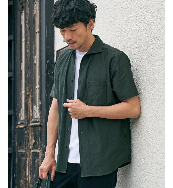 ikka「ライトダンボールダブルフェイスTシャツ」|Tシャツ・カットソー|
