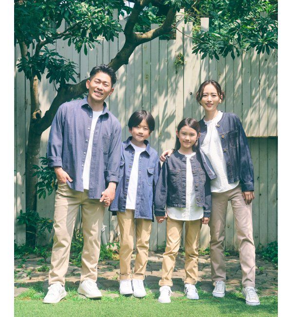 ikka kids「【親子コーデ】フェイクスエード／デニムシャウター（110~160cm）」|シャツ・ブラウス|