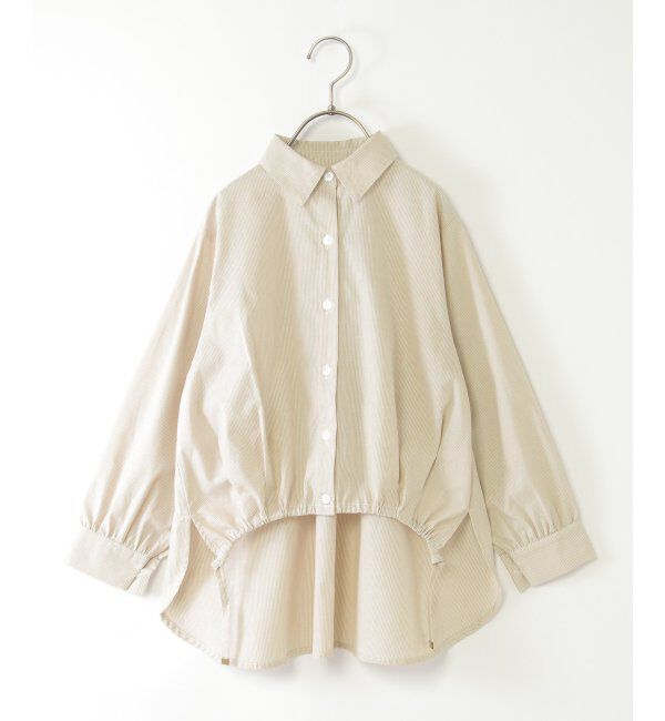 ikka kids「【親子コーデ】ドロストロングテールシャツ（120~160cm）」|シャツ・ブラウス|ベージュ