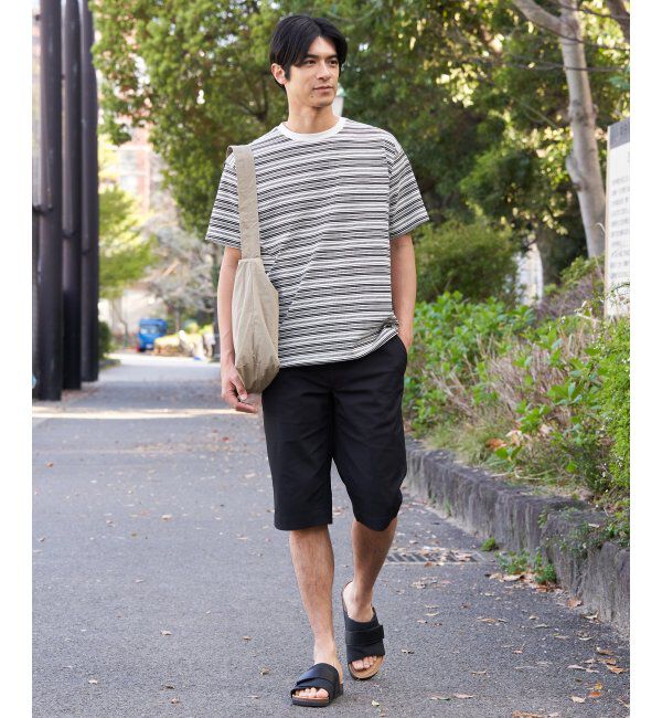 ikka「【お得だ値】冷感コットンドロストボーダーTシャツ」|Tシャツ・カットソー|