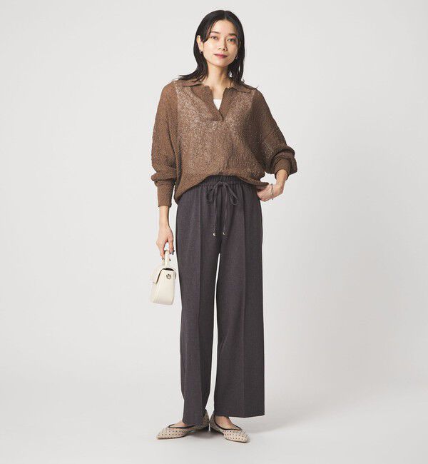 UNITED ARROWS green label relaxing「ノットヤーン スキッパー プルオーバー ウォッシャブル」|ニット・セーター|