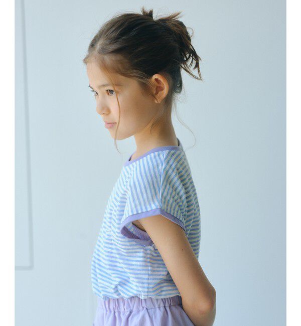 UNITED ARROWS green label relaxing「シースルー ボーダー Tシャツ セット / キッズ 140cm-160cm」|Tシャツ・カットソー|LT.BLUE