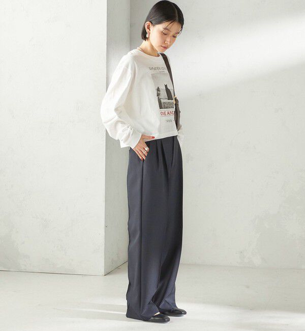 SHIPS for women「〈手洗い可能〉TUMUGITO(R) シャーク ツイード タック パンツ」|その他|