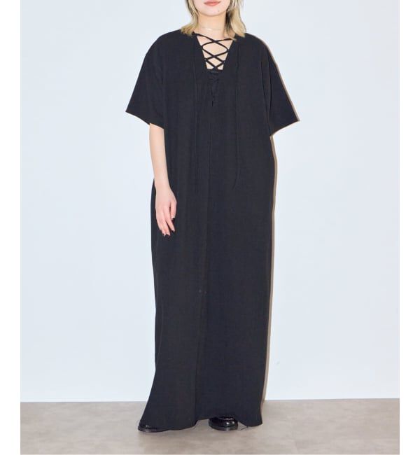  「LACE UP DRESS：ワンピース」|ワンピース|ブラック