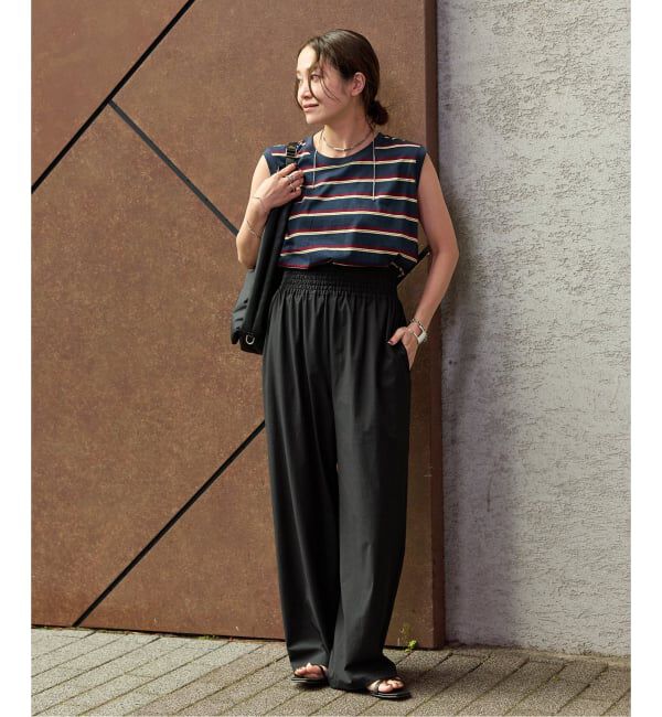 JOURNAL STANDARD「《追加4》【撥水/接触冷感/洗える/UVカット】リネンナイロンストレッチワイドパンツ」|その他|