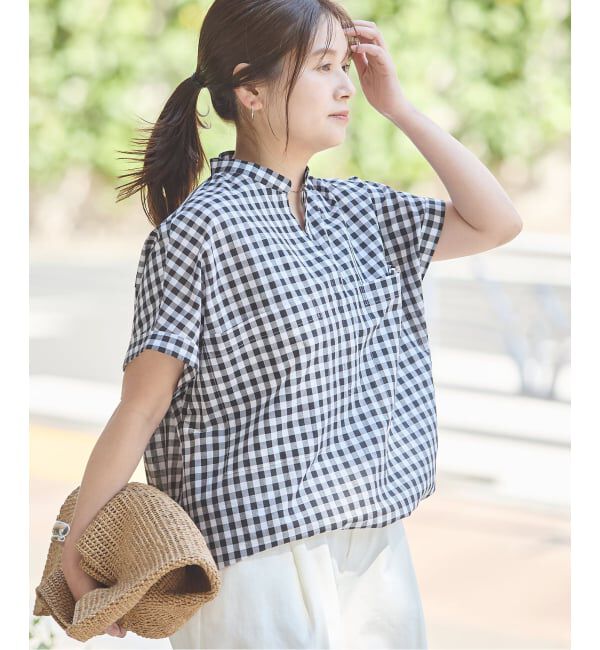JOURNAL STANDARD「《追加2》ハードマンズリネンコットンフレンチスリーブスキッパーシャツ」|シャツ・ブラウス|