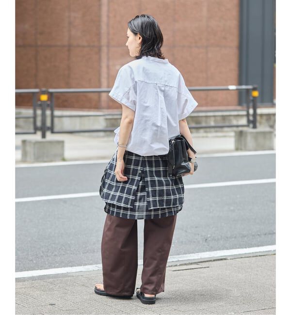 JOURNAL STANDARD「《追加2》ハードマンズリネンコットンフレンチスリーブスキッパーシャツ」|シャツ・ブラウス|