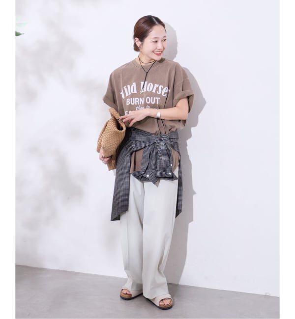 JOURNAL STANDARD「《追加3》ラウンドヘムピグメントT」|Tシャツ・カットソー|