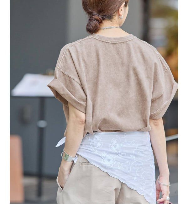 JOURNAL STANDARD「《追加3》ラウンドヘムピグメントT」|Tシャツ・カットソー|