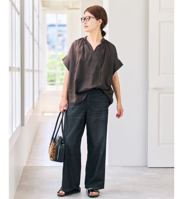 Spick and Span「ラミーミックススキッパーブラウス」|シャツ・ブラウス|