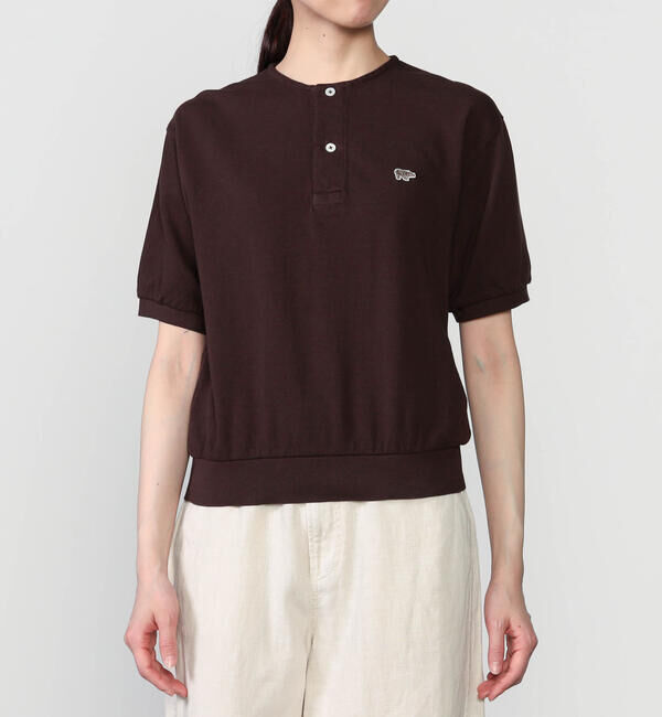  「SCYE BASICS | 〈別注〉コットンピケ ヘンリーネックTシャツ WOMEN」|Tシャツ・カットソー|BROWN