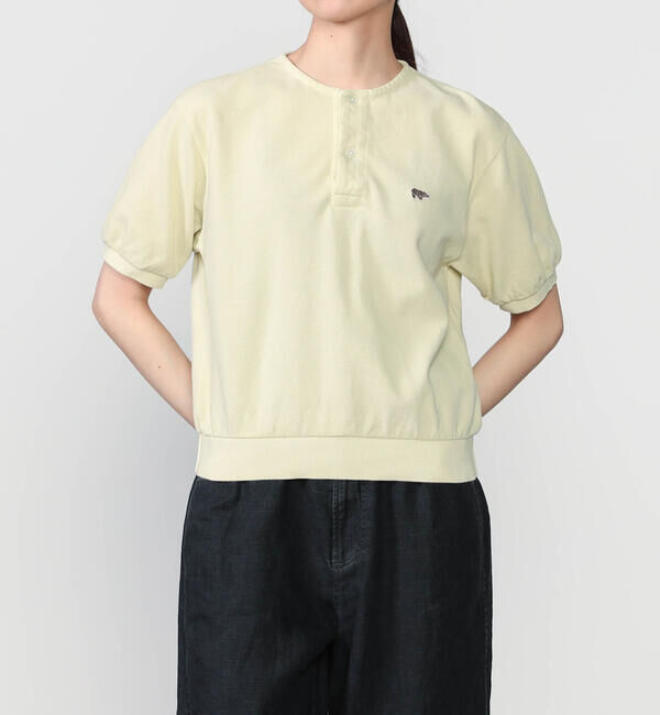  「SCYE BASICS | 〈別注〉コットンピケ ヘンリーネックTシャツ WOMEN」|Tシャツ・カットソー|GREEN系1