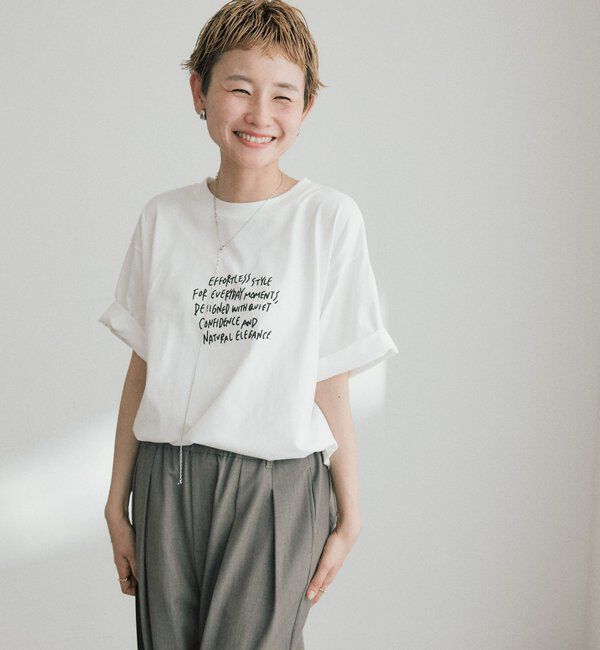  「【＠kokiminitaコラボ】ロゴプリント&times;ロゴ刺繍Tシャツ」|プルオーバー|