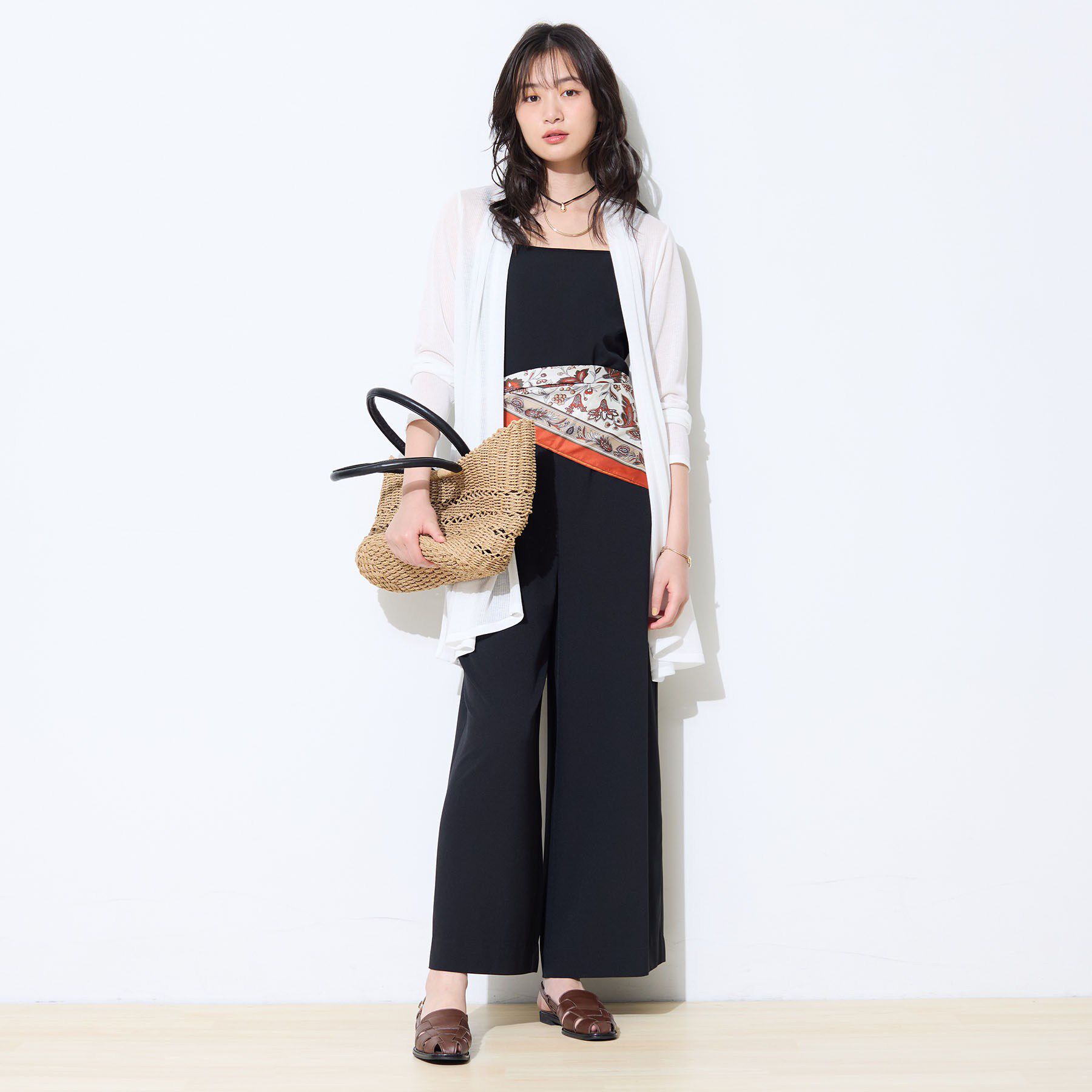 INDIVI「【洗える／アンサンブル可能】シアースストライプカーディガン」|カーディガン|