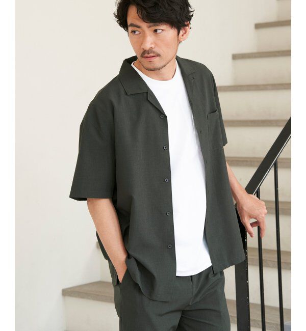 ikka「【セットアップ対応】Reflax(R) リラックスオープンカラーシャツ」|シャツ・ブラウス|