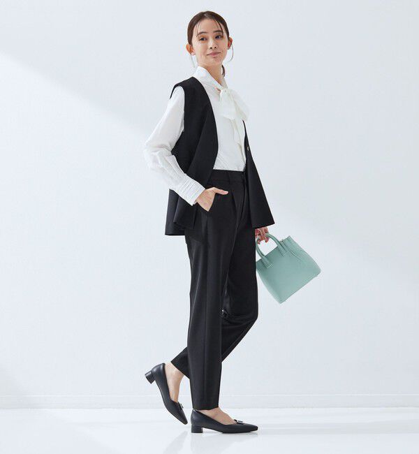 UNITED ARROWS green label relaxing「［size SHORT/TALLあり］パウドレ テーパード パンツ ウォッシャブル ストレッチ」|スラックス|