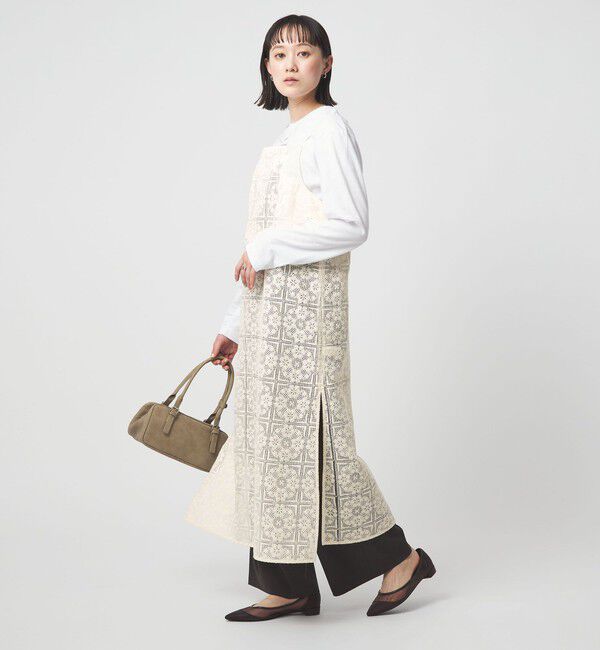 UNITED ARROWS green label relaxing「シアー レース キャミソール ワンピース」|ワンピース|OFF WHITE
