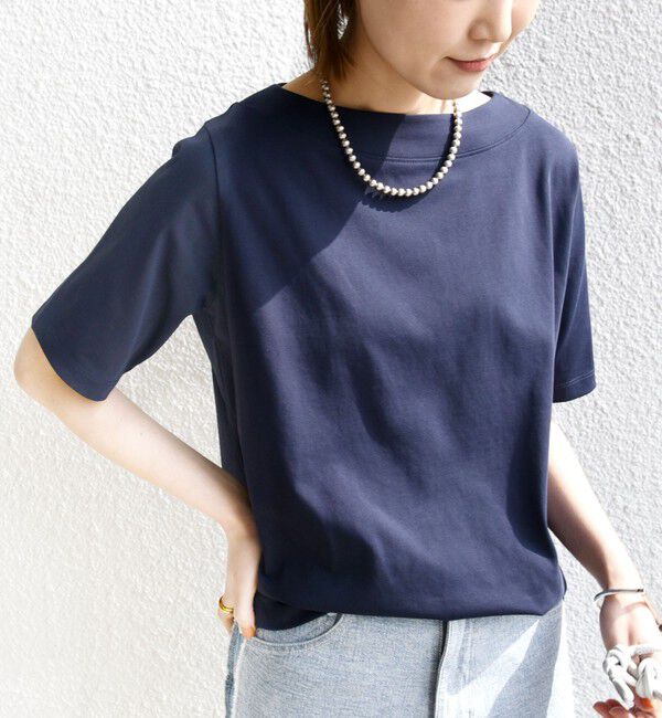 SHIPS for women「《予約》【WEB限定】〈ネックが選べる2サイズ展開〉オーガニックコットン バリエーションネック TEE」|Tシャツ・カットソー|
