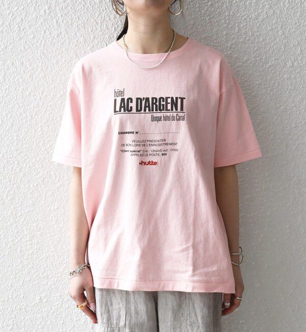 SHIPS any「《一部追加予約》【SHIPS any別注】La Hutte:〈洗濯機可能〉デザイン ロゴ プリント TEE 26SS」|Tシャツ・カットソー|