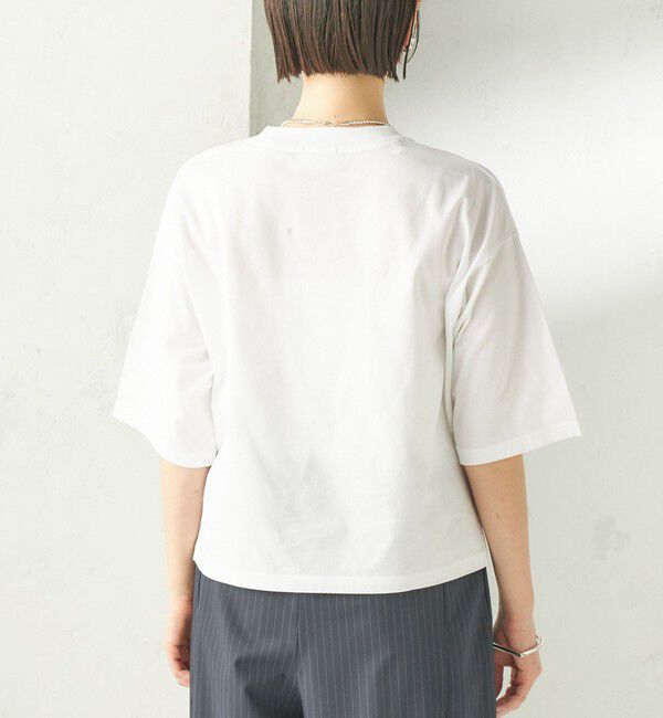 SHIPS for women「《一部追加》【SHIPS別注】LACOSTE:〈手洗い可能〉五分袖 TEE」|Tシャツ・カットソー|