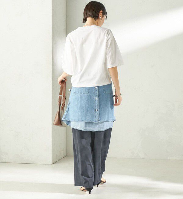 SHIPS for women「《一部追加》【SHIPS別注】LACOSTE:〈手洗い可能〉五分袖 TEE」|Tシャツ・カットソー|