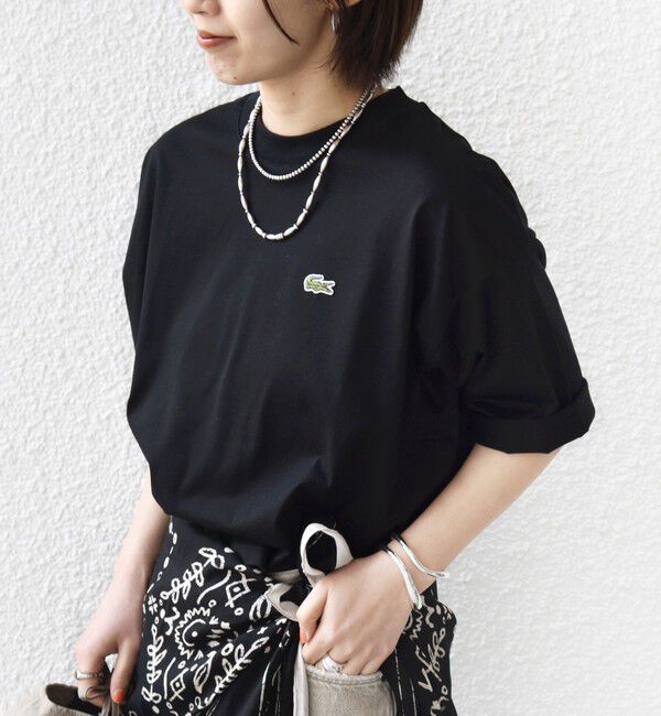SHIPS for women「《一部追加》【SHIPS別注】LACOSTE:〈手洗い可能〉五分袖 TEE」|Tシャツ・カットソー|