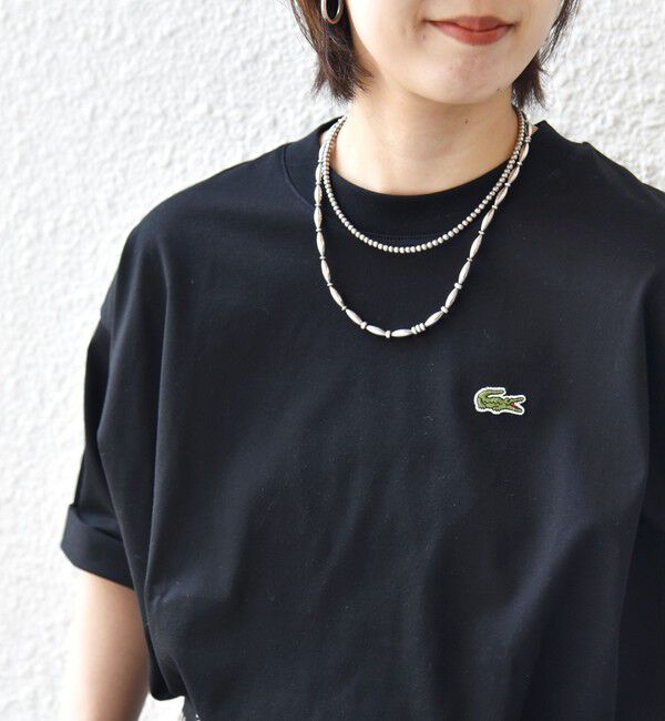 SHIPS for women「《一部追加》【SHIPS別注】LACOSTE:〈手洗い可能〉五分袖 TEE」|Tシャツ・カットソー|