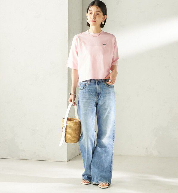 SHIPS for women「《一部追加》【SHIPS別注】LACOSTE:〈手洗い可能〉五分袖 TEE」|Tシャツ・カットソー|