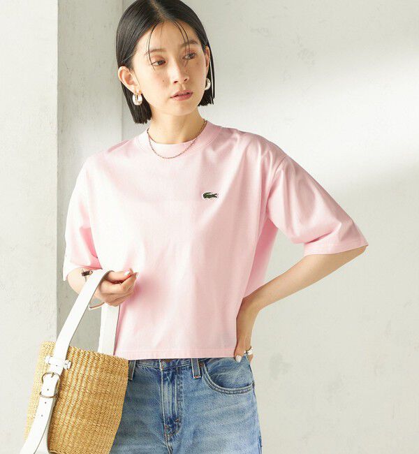 SHIPS for women「《一部追加》【SHIPS別注】LACOSTE:〈手洗い可能〉五分袖 TEE」|Tシャツ・カットソー|