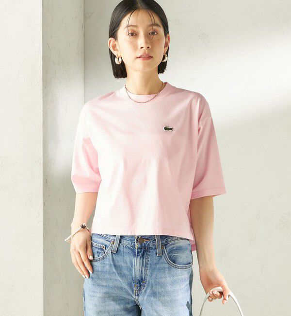 SHIPS for women「《一部追加》【SHIPS別注】LACOSTE:〈手洗い可能〉五分袖 TEE」|Tシャツ・カットソー|