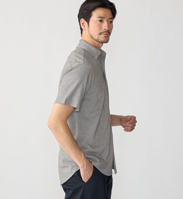 SHIPS「【WEB限定】SHIPS: 〈吸水速乾〉ドライピケ ワンポイント ロゴ ボダンダウン シャツ」|Tシャツ・カットソー|