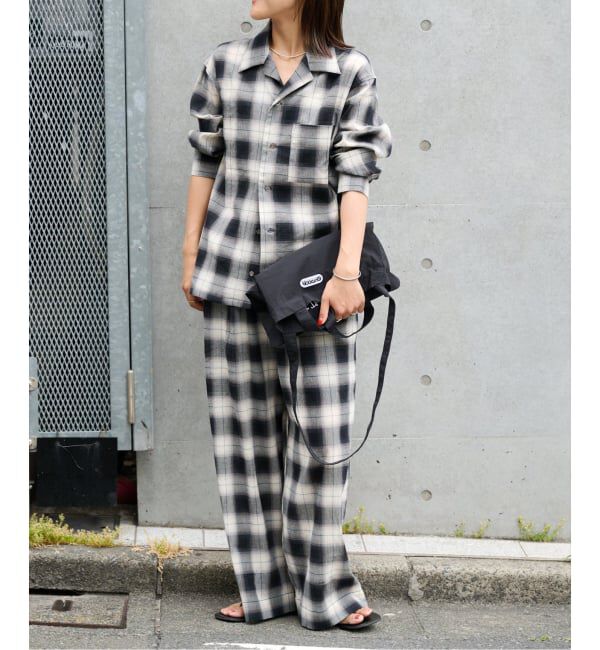 OUTDOOR PRODUCTS Usual Things「≪予約≫PLAIDパターンオープンカラーシャツ」|シャツ・ブラウス|