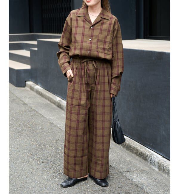 OUTDOOR PRODUCTS Usual Things「≪予約≫PLAIDパターンオープンカラーシャツ」|シャツ・ブラウス|