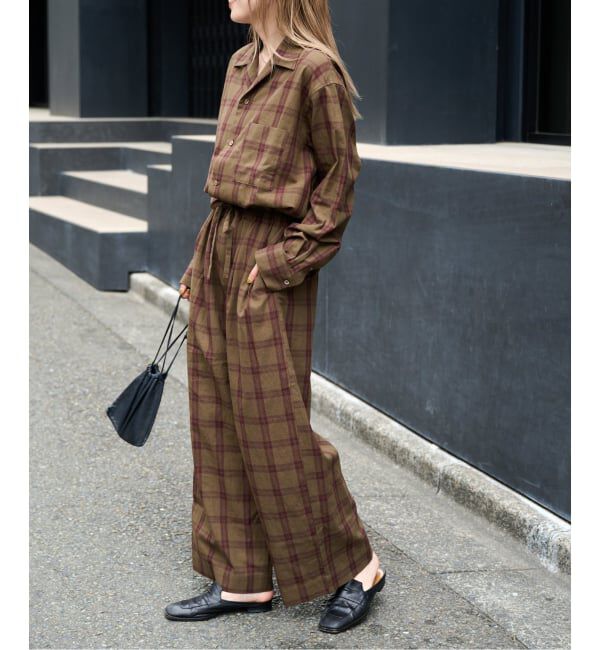 OUTDOOR PRODUCTS Usual Things「≪予約≫PLAIDパターンオープンカラーシャツ」|シャツ・ブラウス|
