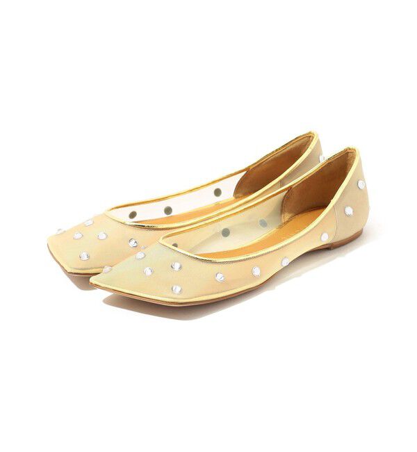 TOMORROWLAND GOODS「PIPPICHIC LINDA DIAMOND フラットシューズ」|バレエシューズ|42 ライトベージュ系