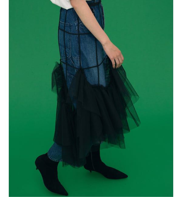  「MARGE 別注 TULLE BONE WRAP スカート」|スカート|ブラック