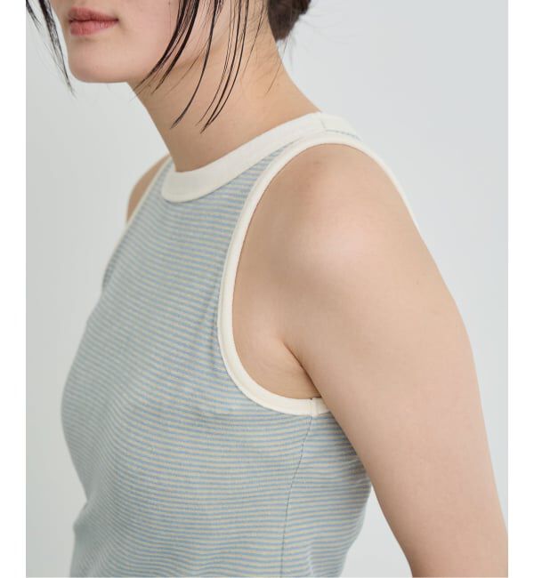 IENA LA BOUCLE「IENA LA BOUCLE ベロアボーダータンクトップ」|タンクトップ|