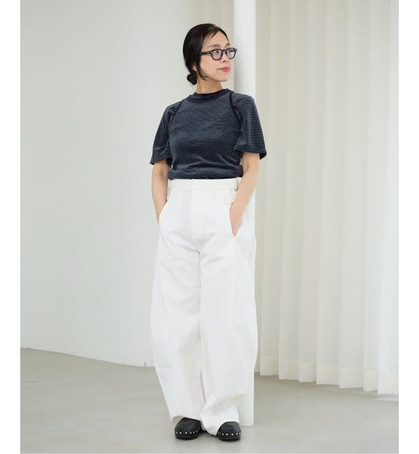 IENA LA BOUCLE「IENA LA BOUCLE ベロアボーダータンクトップ」|タンクトップ|